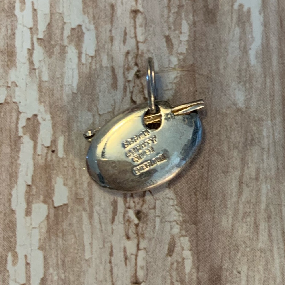 Artist Paint Pallet Enamel Charm Brown County Brand Sterling Silver Jewelry - Picture 2 of 2